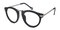Westlake Mat-Black Round Plastic Eyeglasses