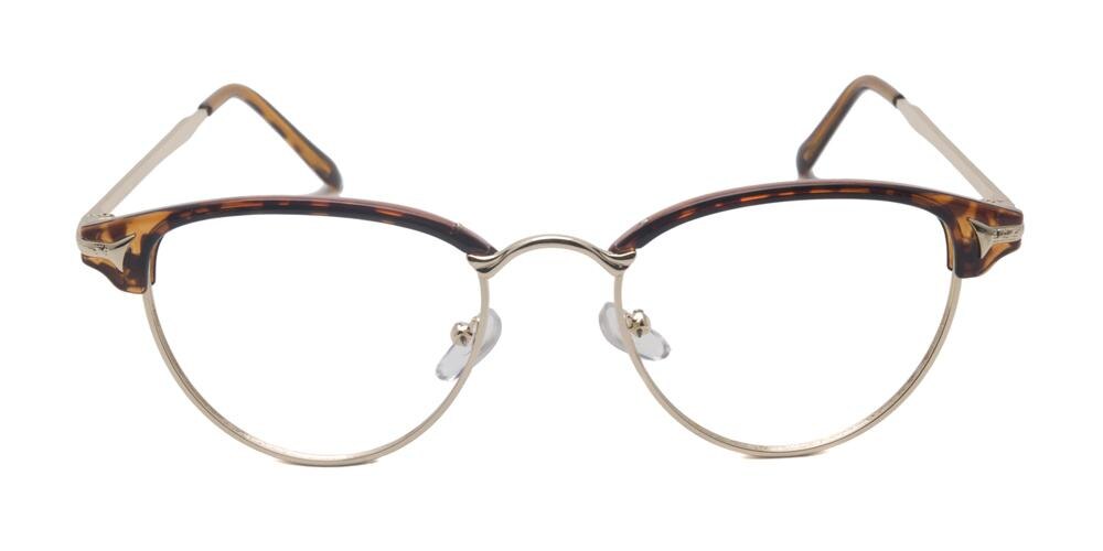 Joliet Tortoise Classic Wayframe Metal Eyeglasses