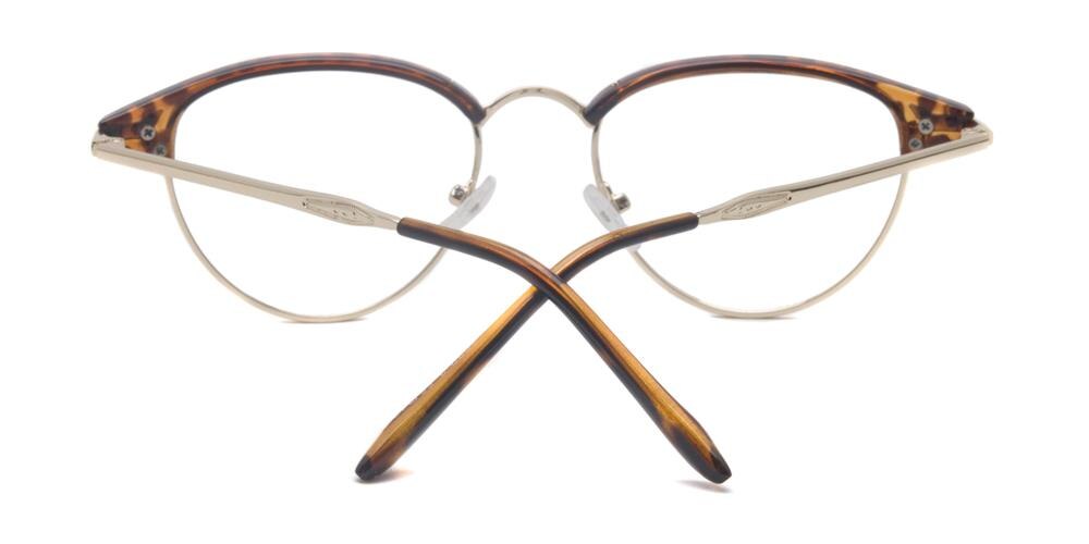 Joliet Tortoise Classic Wayframe Metal Eyeglasses