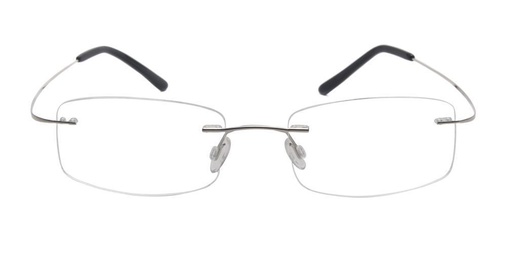 Cedric silver Rectangle Eyeglasses