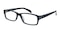 Lansing Black/White Rectangle Acetate Eyeglasses