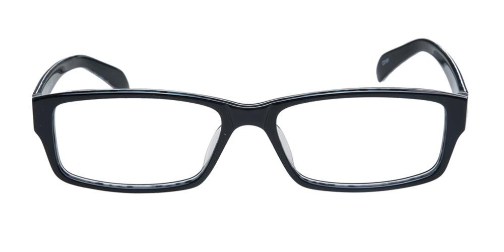 Lansing Black/White Rectangle Acetate Eyeglasses