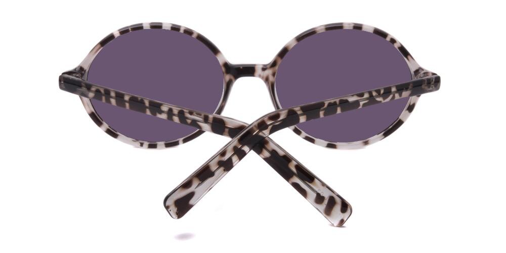 Trussville Zebra Round Plastic Sunglasses