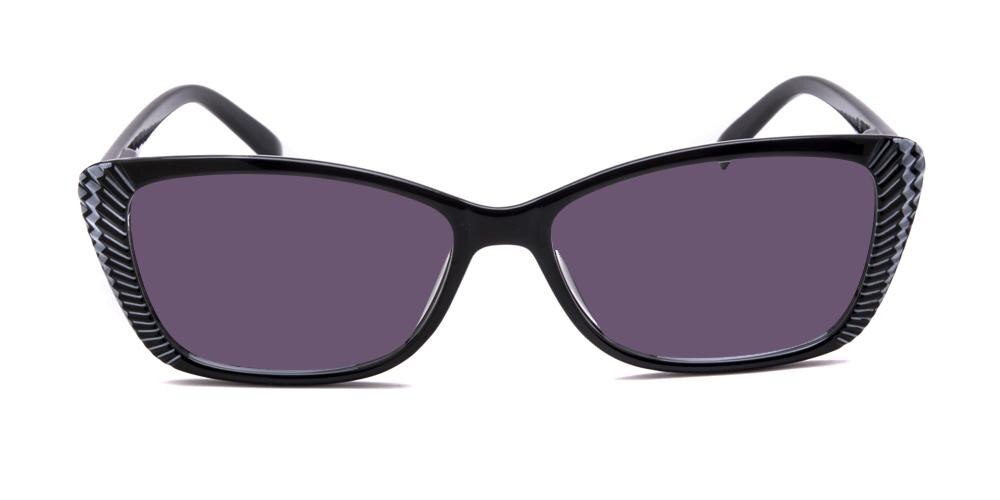Lesley Black Cat Eye Plastic Sunglasses