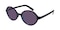 Trussville Black/Blue Round Plastic Sunglasses
