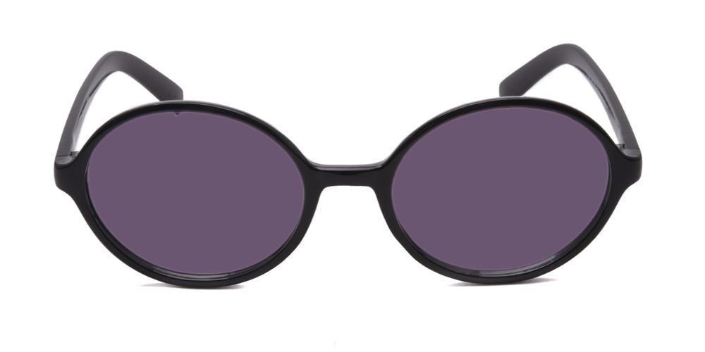 Trussville Black Round Plastic Sunglasses