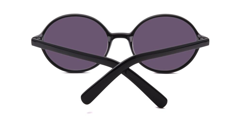 Trussville Black Round Plastic Sunglasses