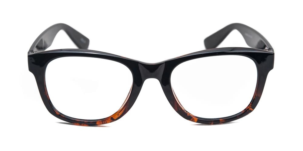 Dupont Black/Tortoise Classic Wayframe Plastic Eyeglasses