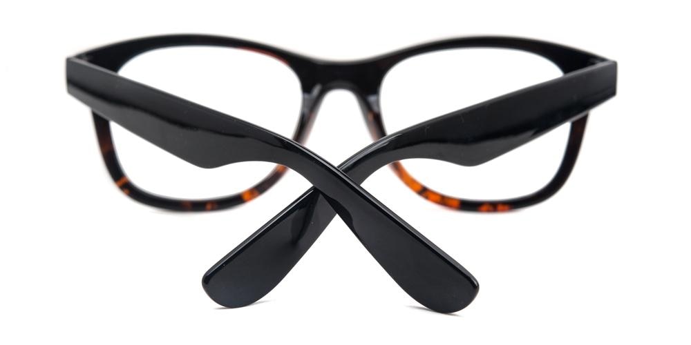 Dupont Black/Tortoise Classic Wayframe Plastic Eyeglasses