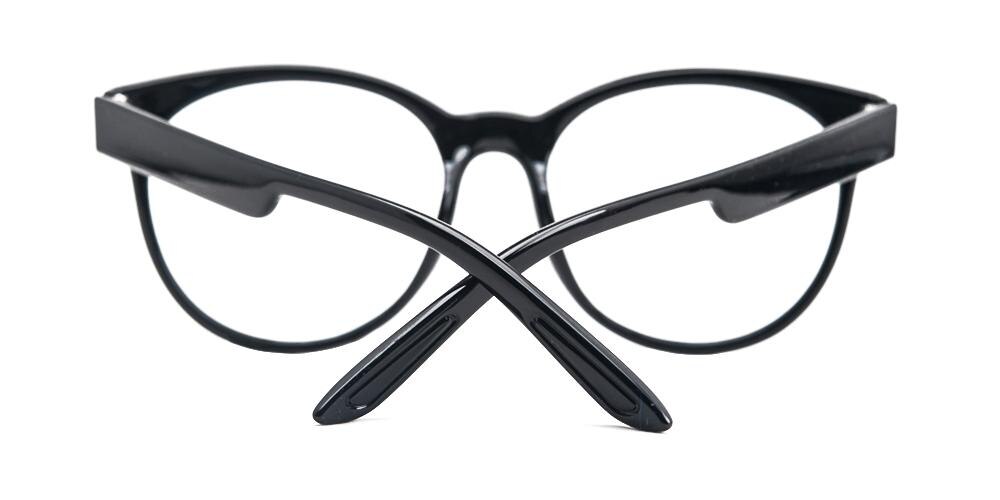 Adeline Black Round Plastic Eyeglasses