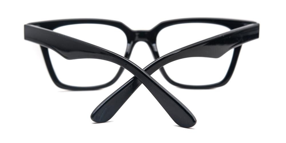 Holems Black Rectangle Plastic Eyeglasses