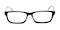 Jonas Black/White Rectangle Acetate Eyeglasses