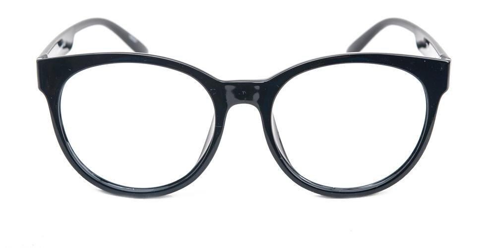 Adeline Black Round Plastic Eyeglasses