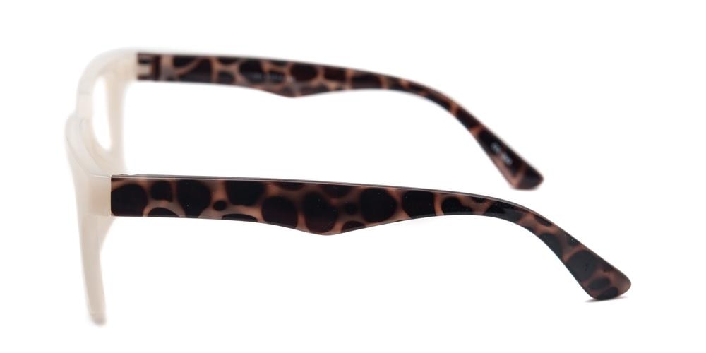 Holems Ivory Rectangle Plastic Eyeglasses