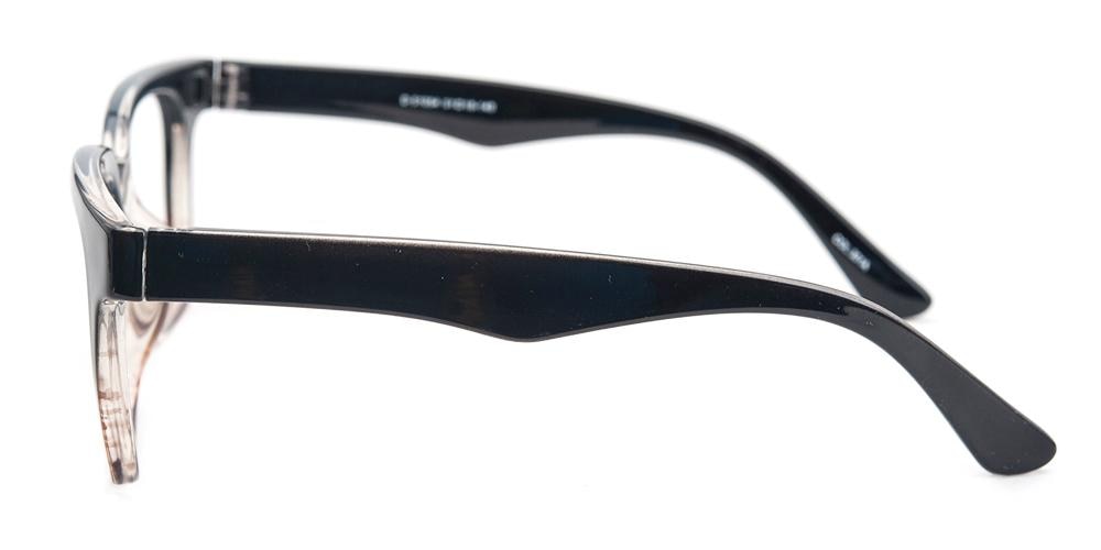 Holems Black/Brown Rectangle Plastic Eyeglasses