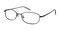 Leah Black Oval Metal Eyeglasses
