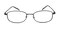 Leah Black Oval Metal Eyeglasses