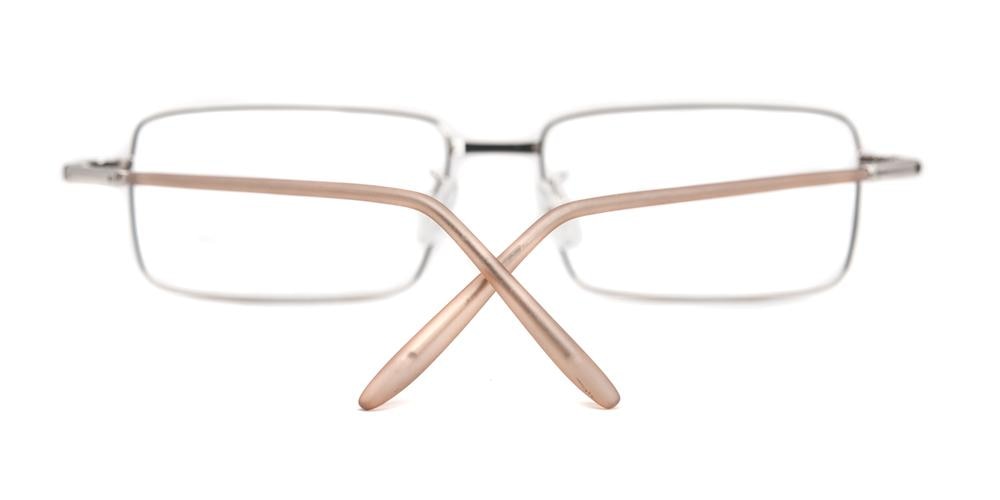 Jan Silver Square Metal Eyeglasses
