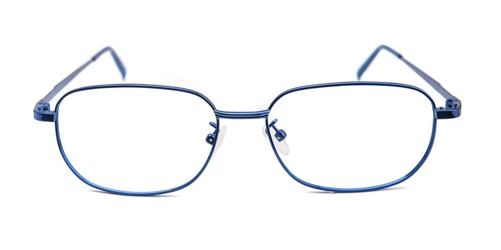 Elias Blue Classic Wayframe Metal Eyeglasses
