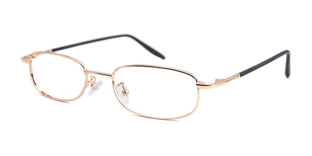 Leonie Golden Classic Wayframe Metal Eyeglasses