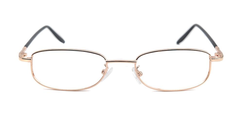 Leonie Golden Classic Wayframe Metal Eyeglasses