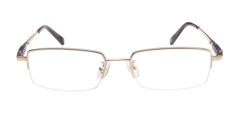 Dwight Golden Rectangle Titanium Eyeglasses