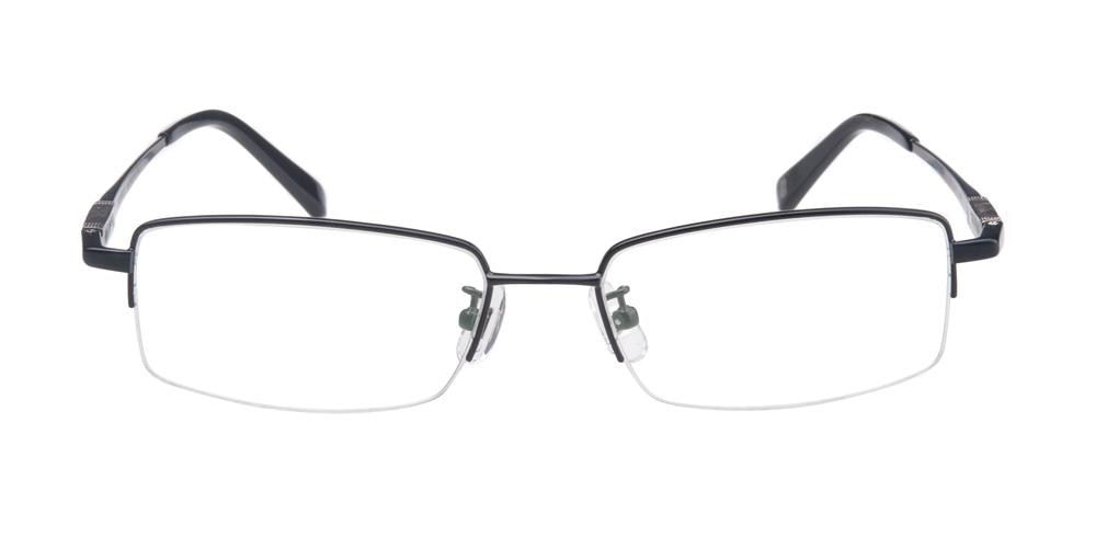 Dwight Black Rectangle Titanium Eyeglasses