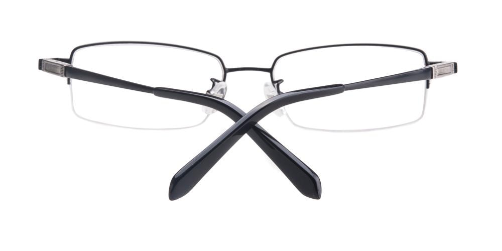 Dwight Black Rectangle Titanium Eyeglasses