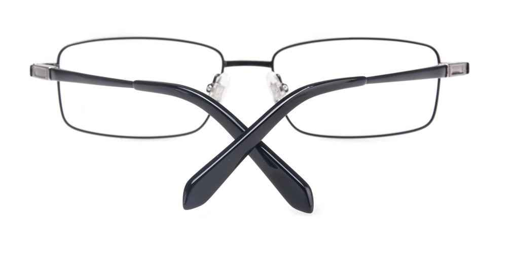 Corey Black Rectangle Titanium Eyeglasses