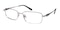 Corey Gunmetal Rectangle Titanium Eyeglasses