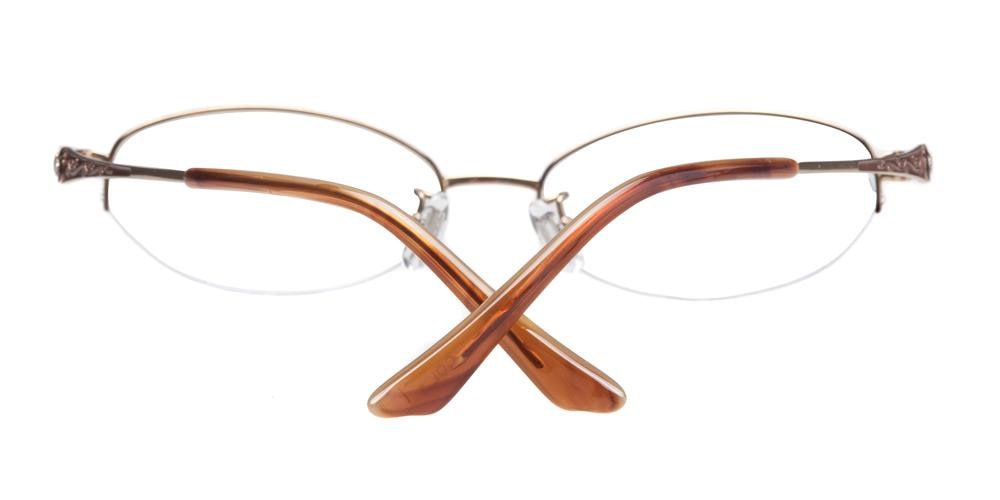 Sigrid Golden Oval Titanium Eyeglasses