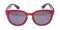Wichita Red/Black Round Plastic Sunglasses