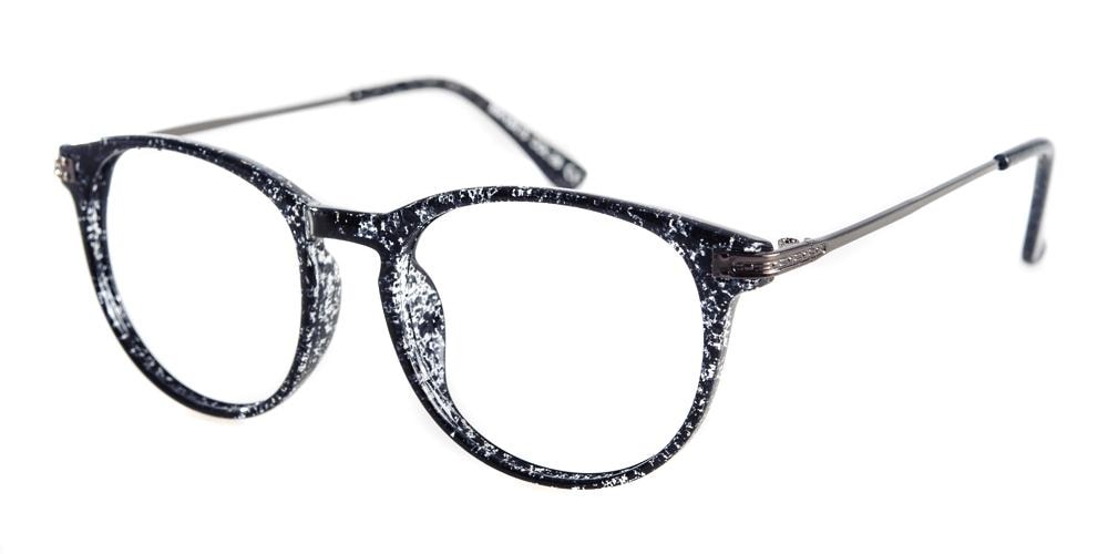 Evans Tortoise Round Plastic Eyeglasses