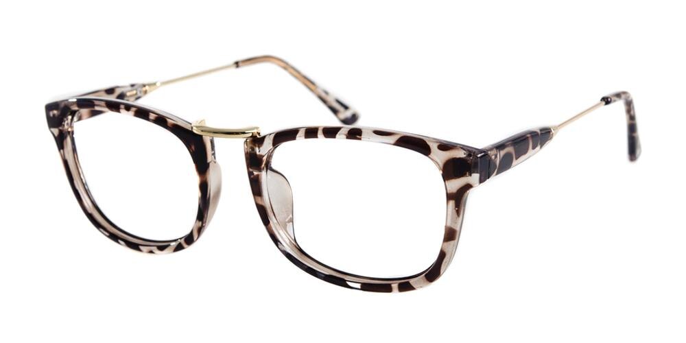 Wood Tortoise Square Plastic Eyeglasses