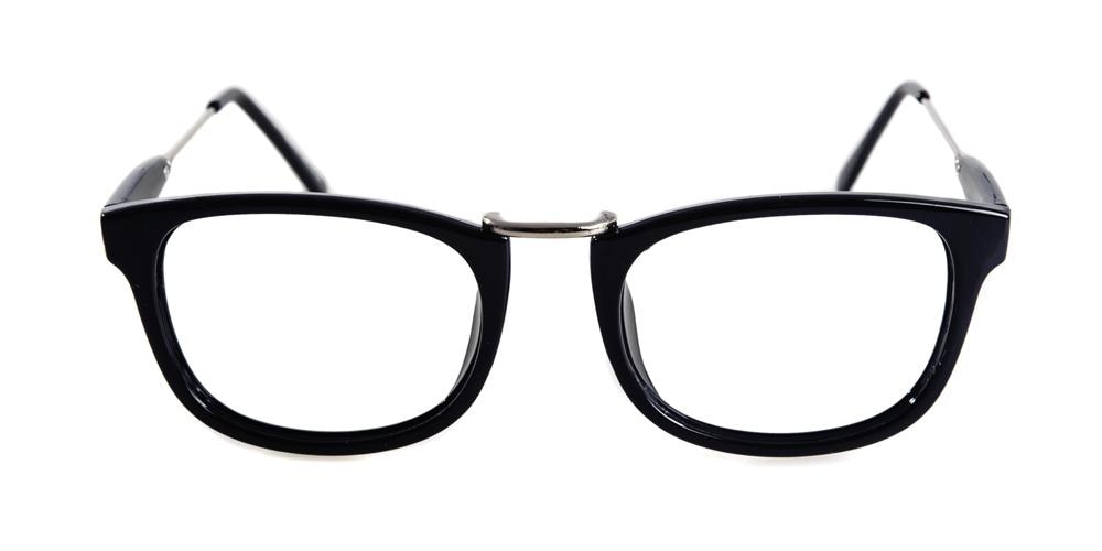 Wood Black Square Plastic Eyeglasses