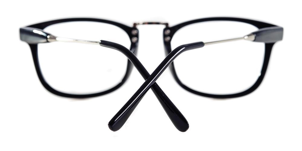 Wood Black Square Plastic Eyeglasses