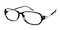 Dorothea Black Oval Plastic Eyeglasses