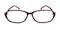 Dorothea Burgundy Oval Plastic Eyeglasses