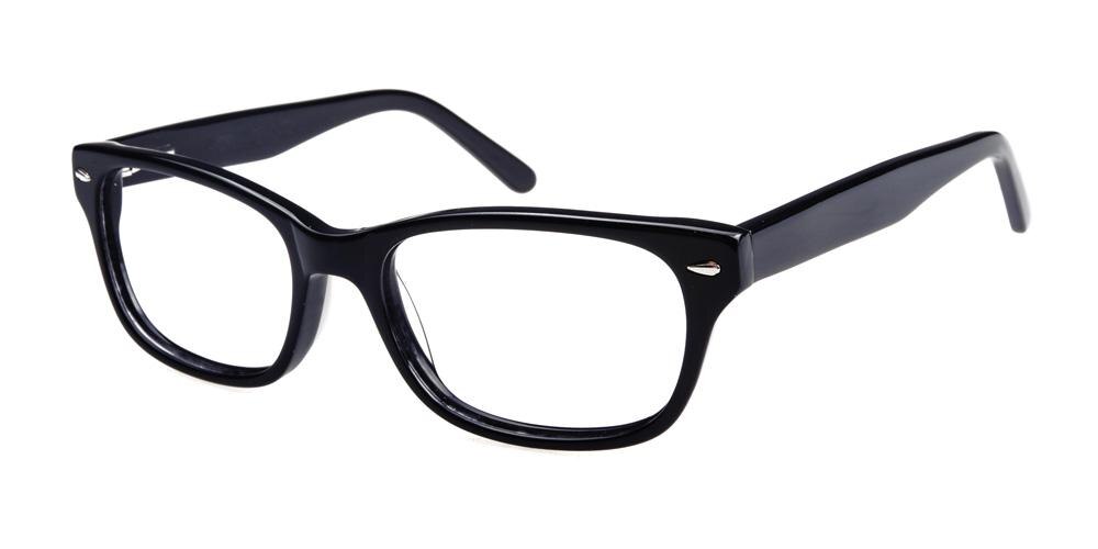Terry Black Classic Wayframe Acetate Eyeglasses