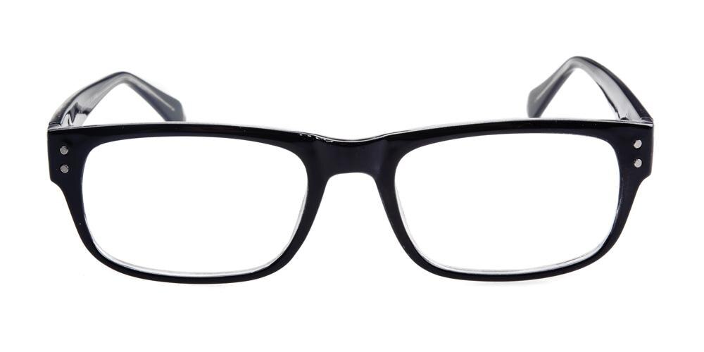 Sun Black/Crystal Classic Wayframe Plastic Eyeglasses