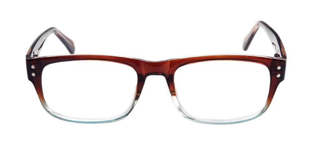 Sun Brown/Crystal Classic Wayframe Plastic Eyeglasses