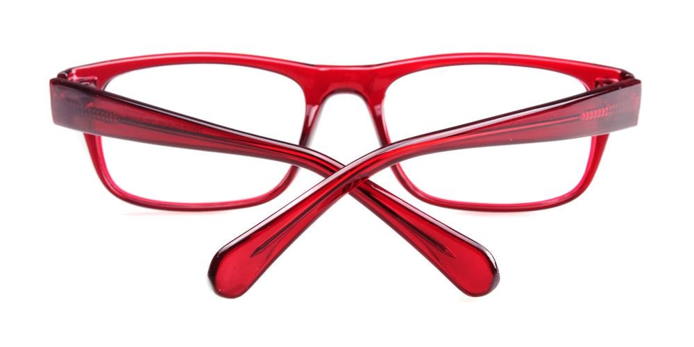 Sun Burgundy Classic Wayframe Plastic Eyeglasses