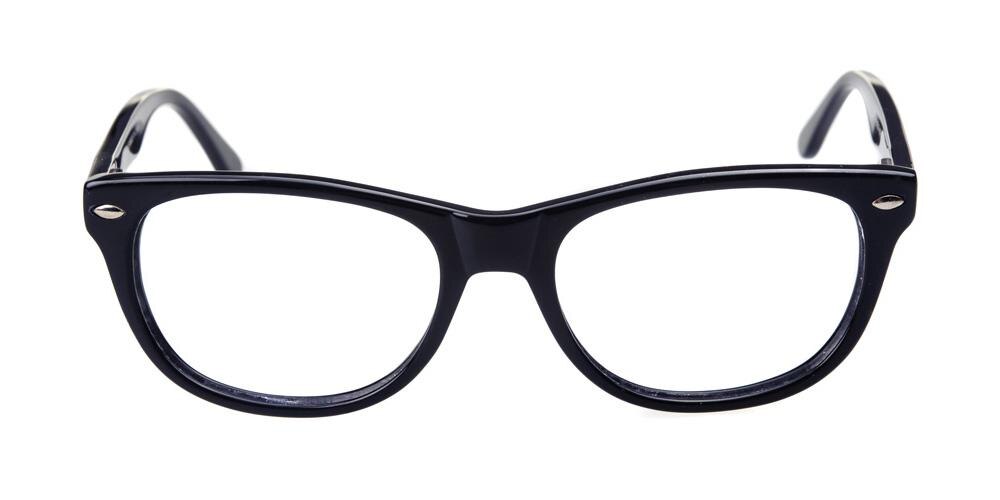 Malcolm  Black Classic Wayframe Acetate Eyeglasses
