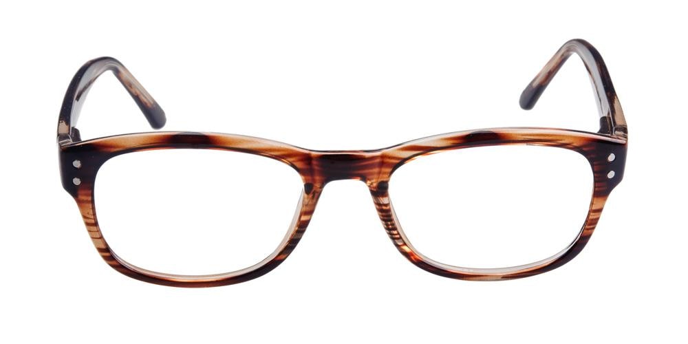 Edith Dark Brown Classic Wayframe Plastic Eyeglasses