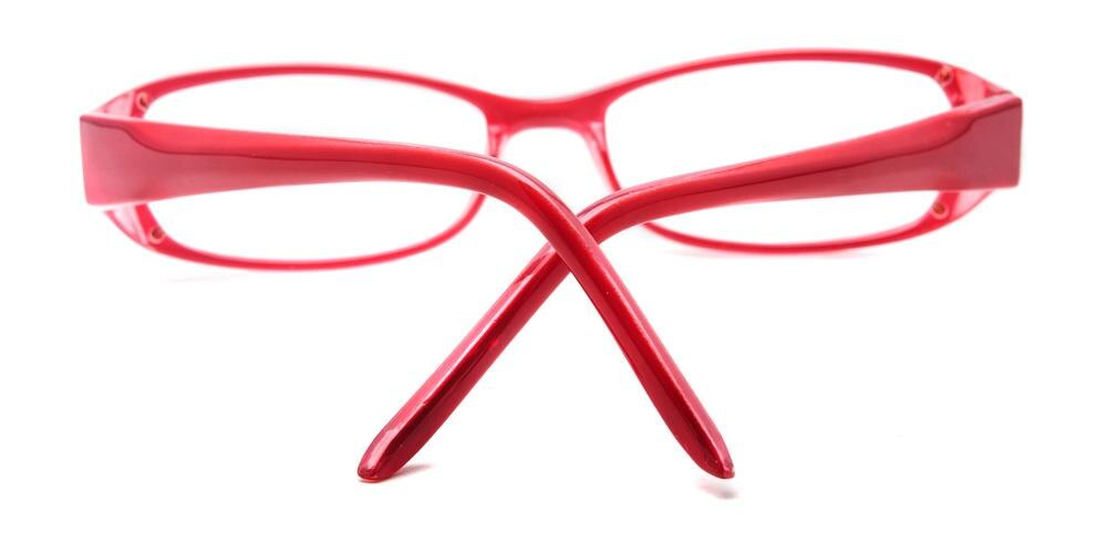 Colin Burgundy Rectangle Plastic Eyeglasses