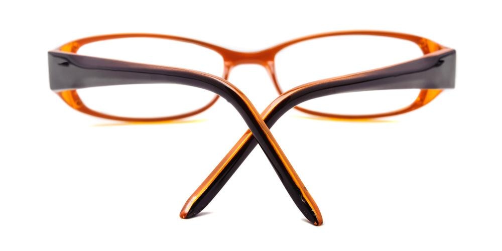 Colin Brown Rectangle Plastic Eyeglasses