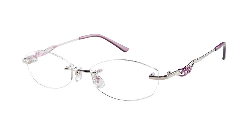May Silver Oval Metal Eyeglasses