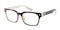 Ameli BlackCream Square Plastic Eyeglasses