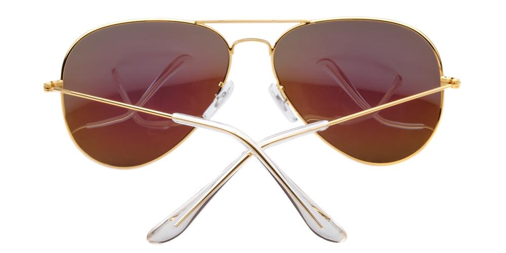 Bblythe LightBlue Aviator Metal Sunglasses