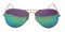 Bblythe Green Aviator Metal Sunglasses